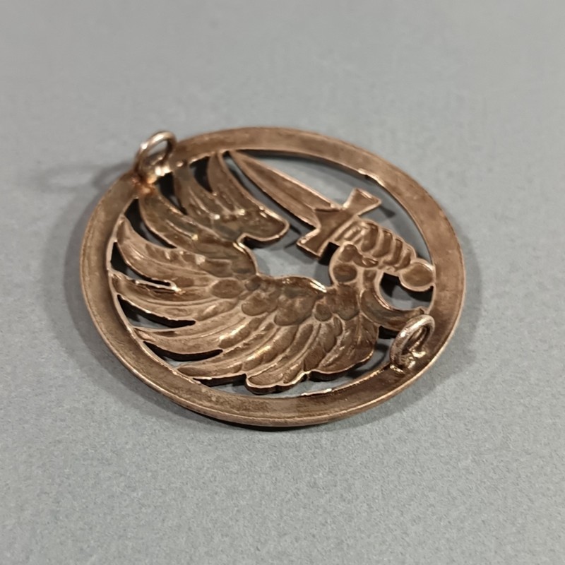 INSIGNE DE BERET PARACHUTISTE FABRICATION MOURGEON ANNEES 1950 TAP INDOCHINE ALGERIE